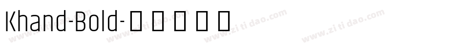 Khand-Bold字体转换