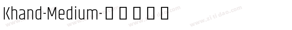Khand-Medium字体转换