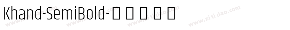 Khand-SemiBold字体转换
