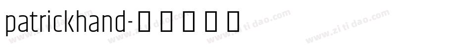 patrickhand字体转换