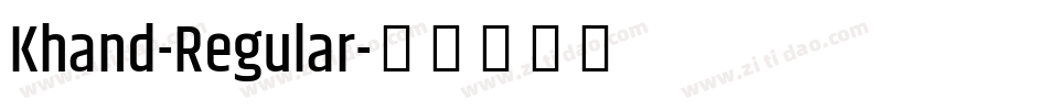 Khand-Regular字体转换