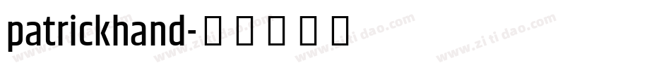 patrickhand字体转换