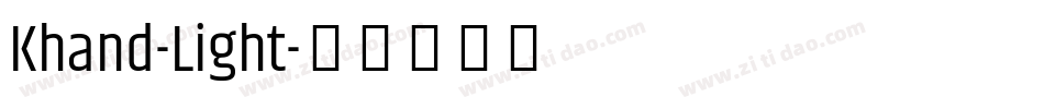 Khand-Light字体转换