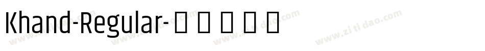 Khand-Regular字体转换