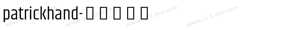 patrickhand字体转换