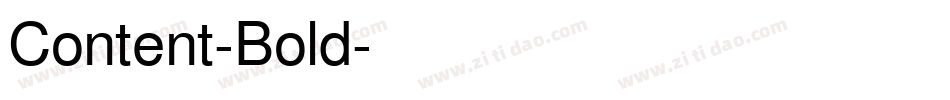 Content-Bold字体转换