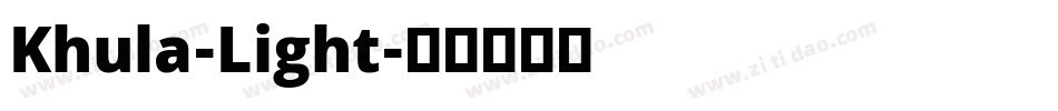 Khula-Light字体转换