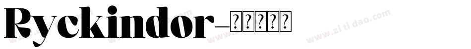 Ryckindor字体转换