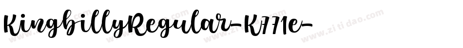 KingbillyRegular-K771e字体转换