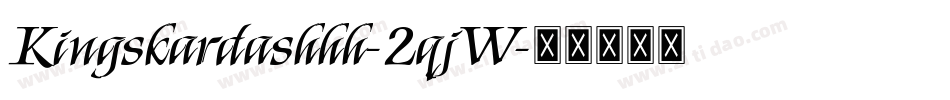 Kingskardashhh-2qjW字体转换