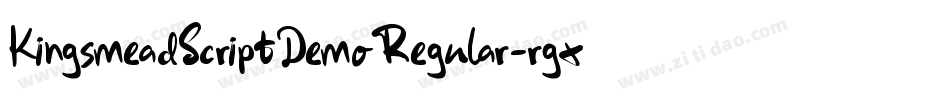 KingsmeadScriptDemoRegular-rgx3L字体转换 KingsmeadScriptDemoRegular-rgx3L字体转换