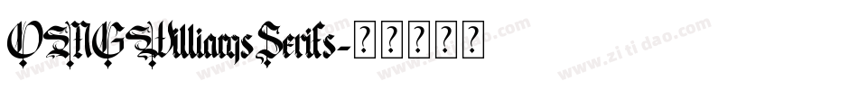 OMGWilliamsSerifs字体转换