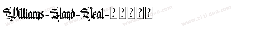 Williams-Hand-Neat字体转换