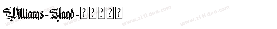 Williams-Hand字体转换