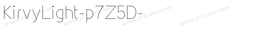 KirvyLight-p7Z5D字体转换