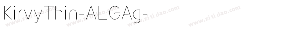 KirvyThin-ALGAg字体转换