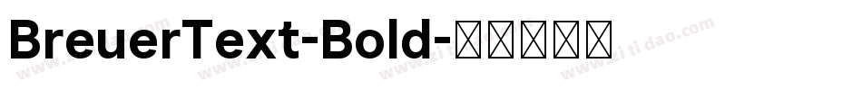 BreuerText-Bold字体转换