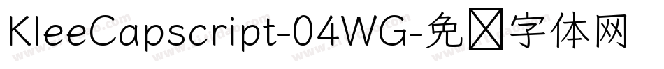 KleeCapscript-04WG字体转换