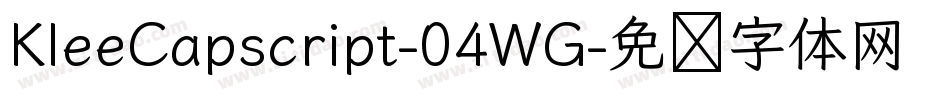 KleeCapscript-04WG字体转换
