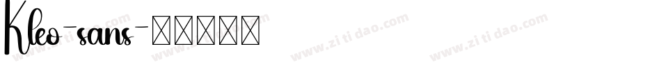 Kleo-sans字体转换