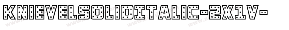 KnievelSolidItalic-2x1v字体转换