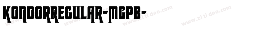 KondorRegular-MgPB字体转换