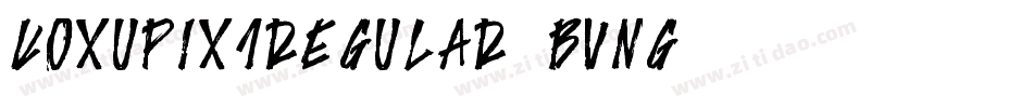 KoxuPix1Regular-BVnG字体转换