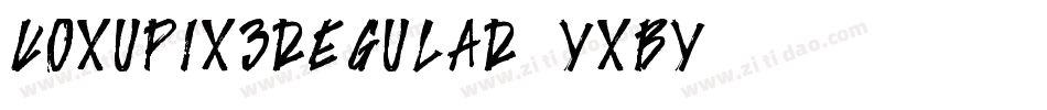 KoxuPix3Regular-YxBy字体转换