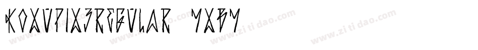 KoxuPix3Regular-YxBy字体转换