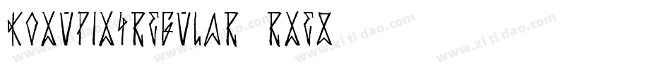 KoxuPix4Regular-rXe8字体转换