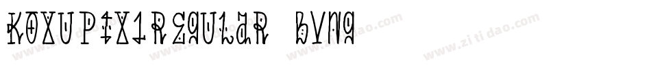 KoxuPix1Regular-BVnG字体转换