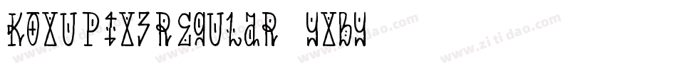 KoxuPix3Regular-YxBy字体转换