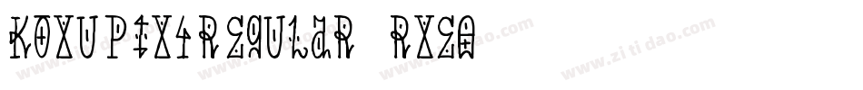 KoxuPix4Regular-rXe8字体转换