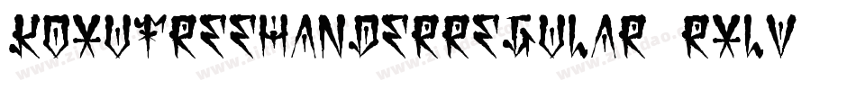 KoxuFreehanderRegular-RxLv字体转换