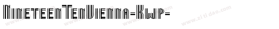 NineteenTenVienna-Kwp字体转换