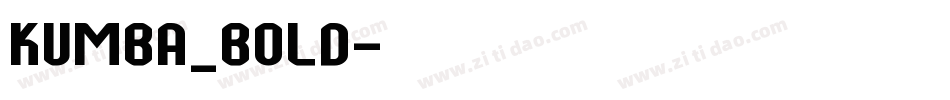 Kumba_Bold字体转换