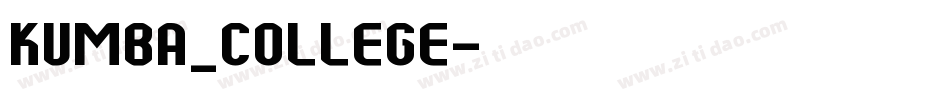 Kumba_College字体转换