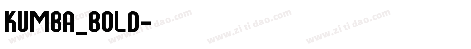 Kumba_Bold字体转换