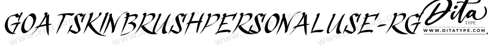 GoatskinBrushPersonalUse-RG5E字体转换