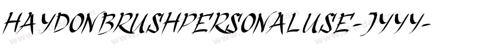 HaydonBrushPersonalUse-jyyy字体转换