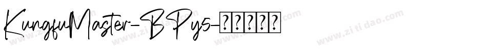 KungfuMaster-BPy5字体转换