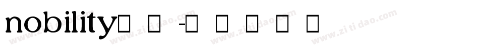 nobility字体字体转换