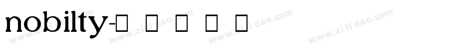 nobilty字体转换