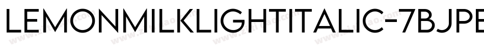 LemonMilkLightItalic-7BjPE字体转换