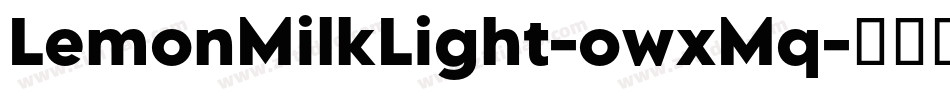 LemonMilkLight-owxMq字体转换