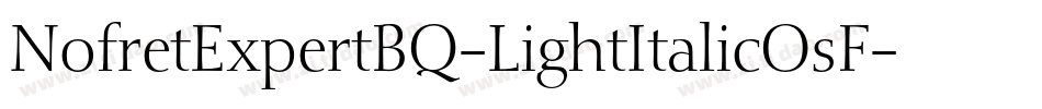 NofretExpertBQ-LightItalicOsF字体转换