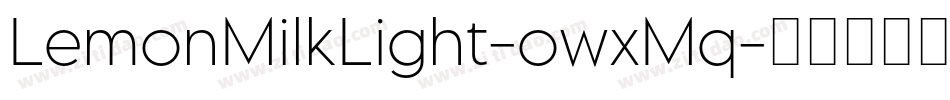 LemonMilkLight-owxMq字体转换