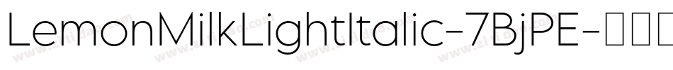 LemonMilkLightItalic-7BjPE字体转换