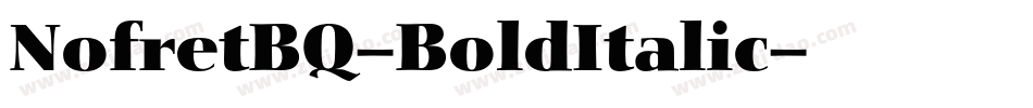 NofretBQ-BoldItalic字体转换