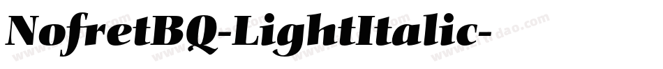 NofretBQ-LightItalic字体转换